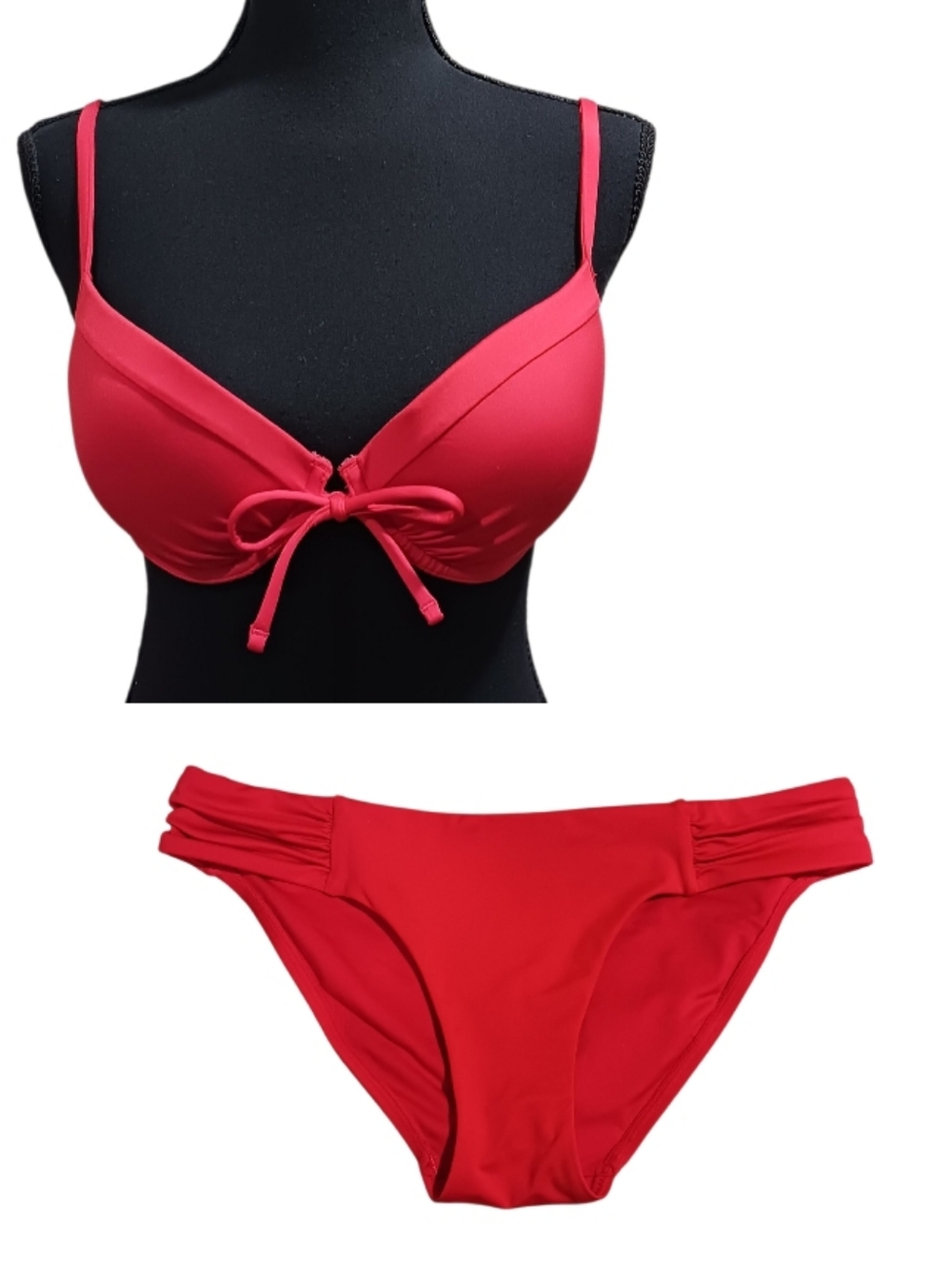 VS Push Up Bikini Top & Knockout Ruched Side Havana Hipster Bottoms